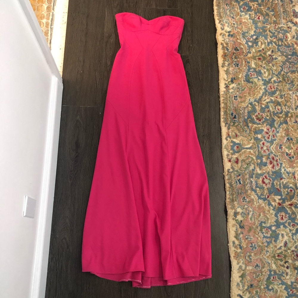 BCBG Maxazria hot pink gown 2